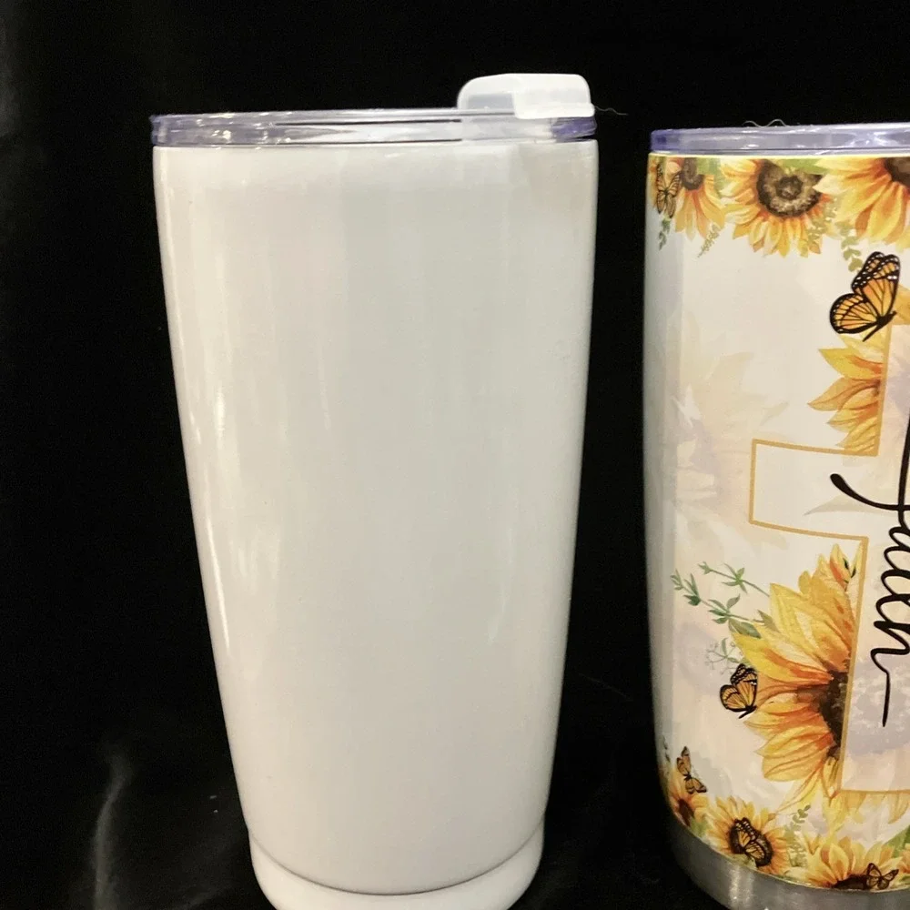 Lot of 2 Inspirational Tumbler Gift Thank You Bible Faith Verses Coffee Water